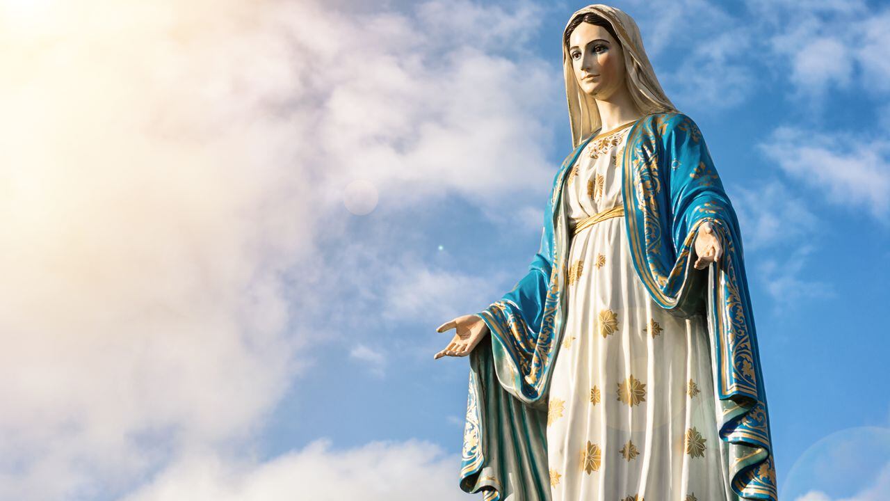  Estatua de medallas milagrosas Virgen María La Virgen