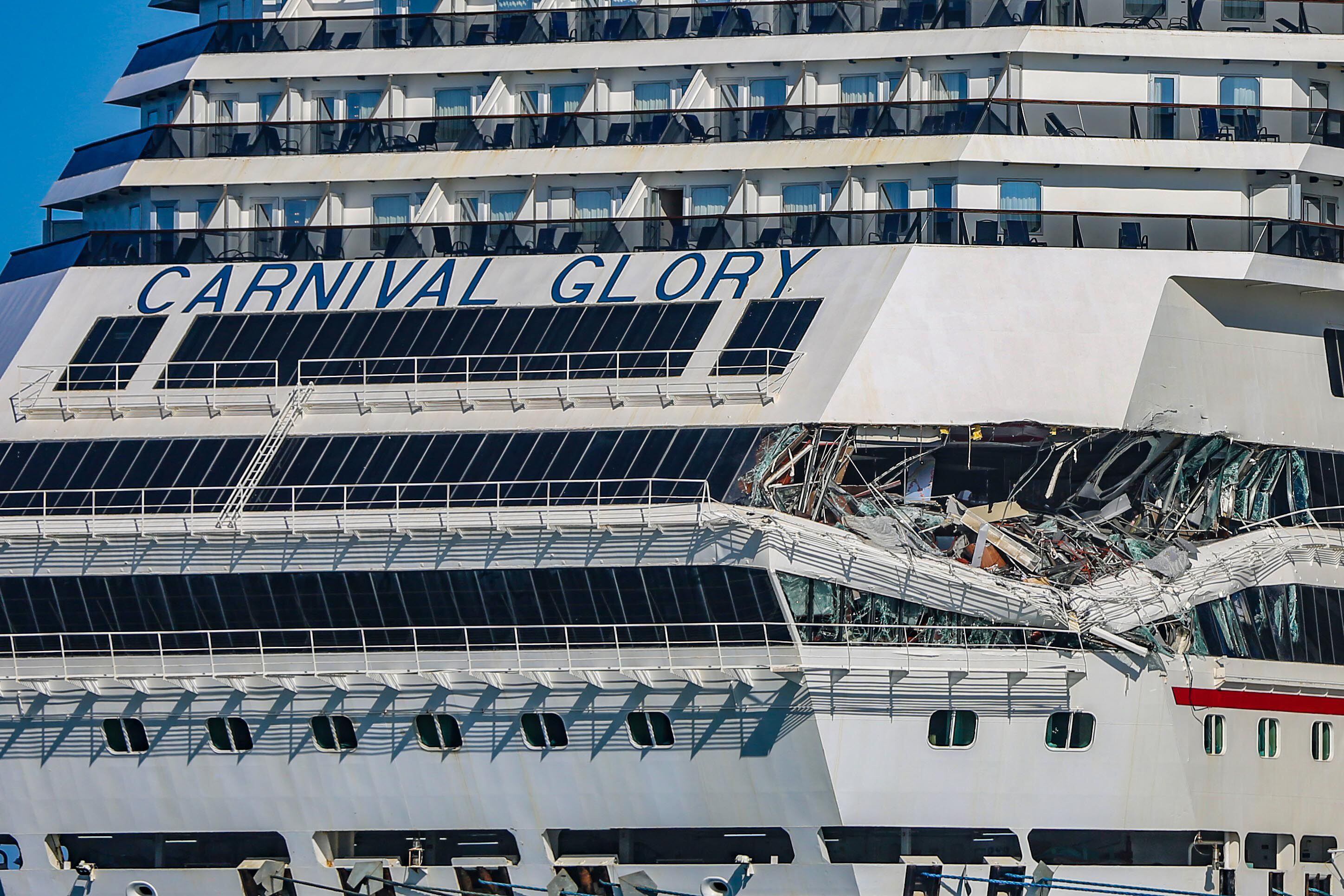 Así fue el choque de dos cruceros en la isla Cozumel, México