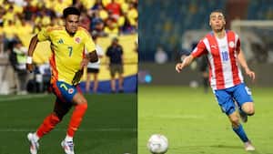 Luis Díaz, de Colombia; y Miguel Almiron, de Paraguay, son los futbolistas a seguir en el enfrentamiento entre la ‘Tricolor’ y la ‘Albirroja’. (Foto de Getty Images)