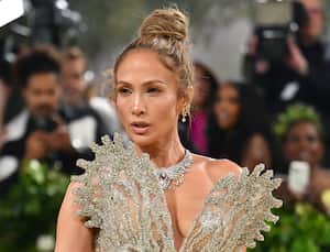 US singer and actress Jennifer Lopez arrives for the 2024 Met Gala at the Metropolitan Museum of Art on May 6, 2024, in New York. The Gala raises money for the Metropolitan Museum of Art's Costume Institute. The Gala's 2024 theme is �Sleeping Beauties: Reawakening Fashion.� (Photo by Angela WEISS / AFP)