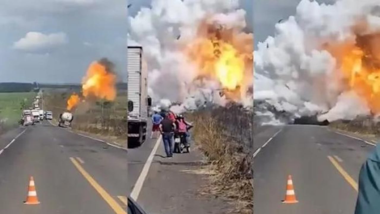 Lo que era un incendio en el camión se convirtió en caos luego de la gran explosión.