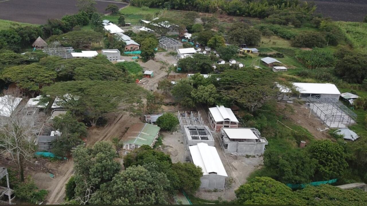 Imagen aérea del que sería el Centro Latinoamericano de Especies Menores de la sede del Sena en Tuluá.