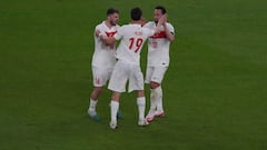 Turquía celebra su victoria ante República Checa por la fecha 3 del grupo F.