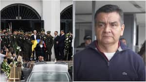 Exequias del coronel (r) Élmer Fernández, director de la cárcel La Modelo, asesinado a tiros en Bogotá
