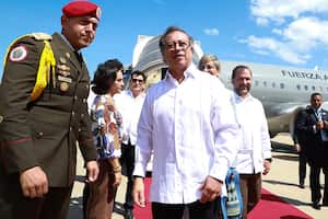 El presidente Gustavo Petro en Venezuela este sábado 18 de noviembre.