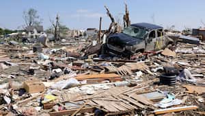 Daños el día después de que un tornado mortal azotara Greenfield, Iowa, EE. UU., el 22 de mayo de 2024.