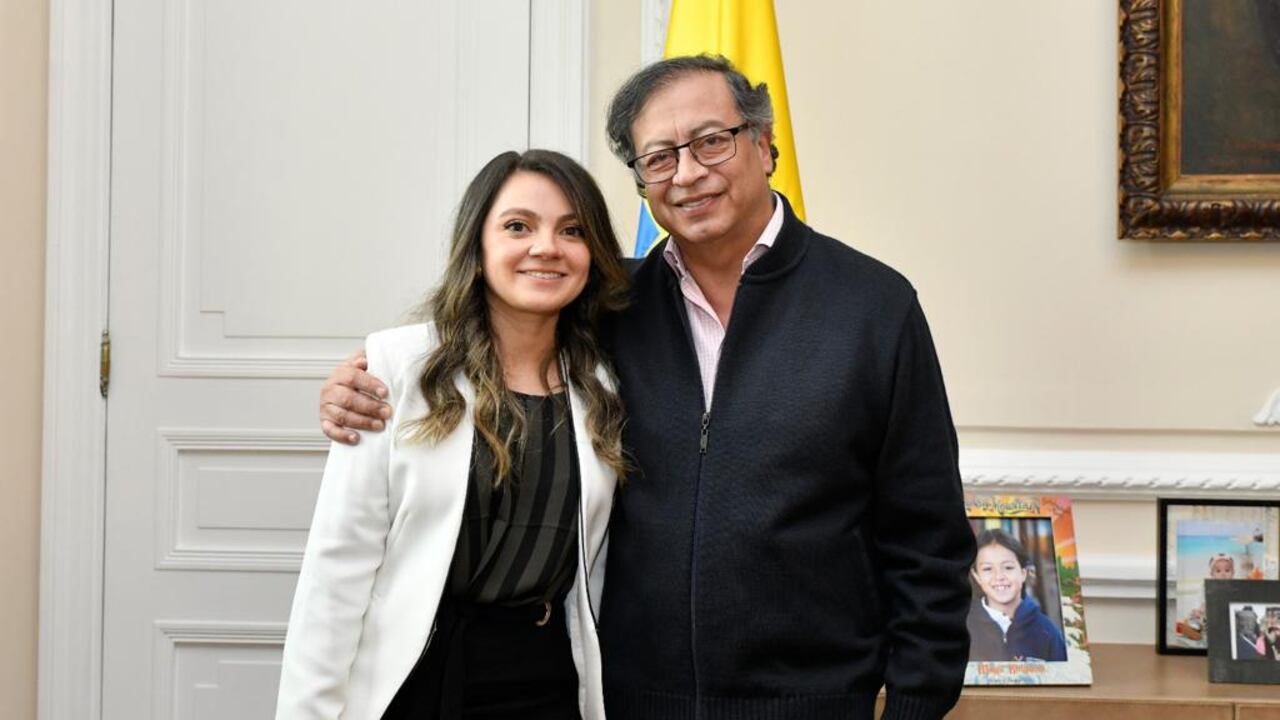 Presidente Gustavo Petro y María Paula Fonseca