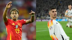 Yamal y Havertz, figuras con España y Alemania que seguramente darán bastante de qué hablar en los cuartos de la Euro 2024.