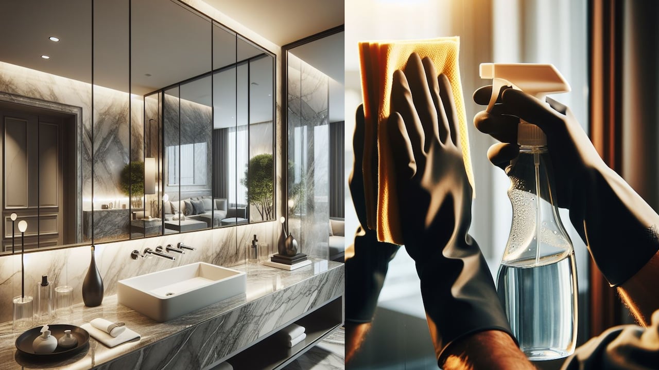 Una limpieza especial puede ayudar a prevenir que el espejo se empañe tras tomar una ducha con agua caliente.