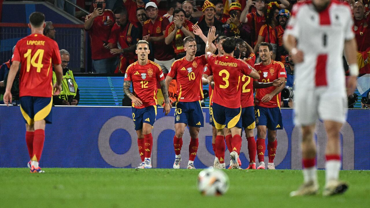 La selección española golea en el encuentro.