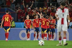 La selección española golea en el encuentro.