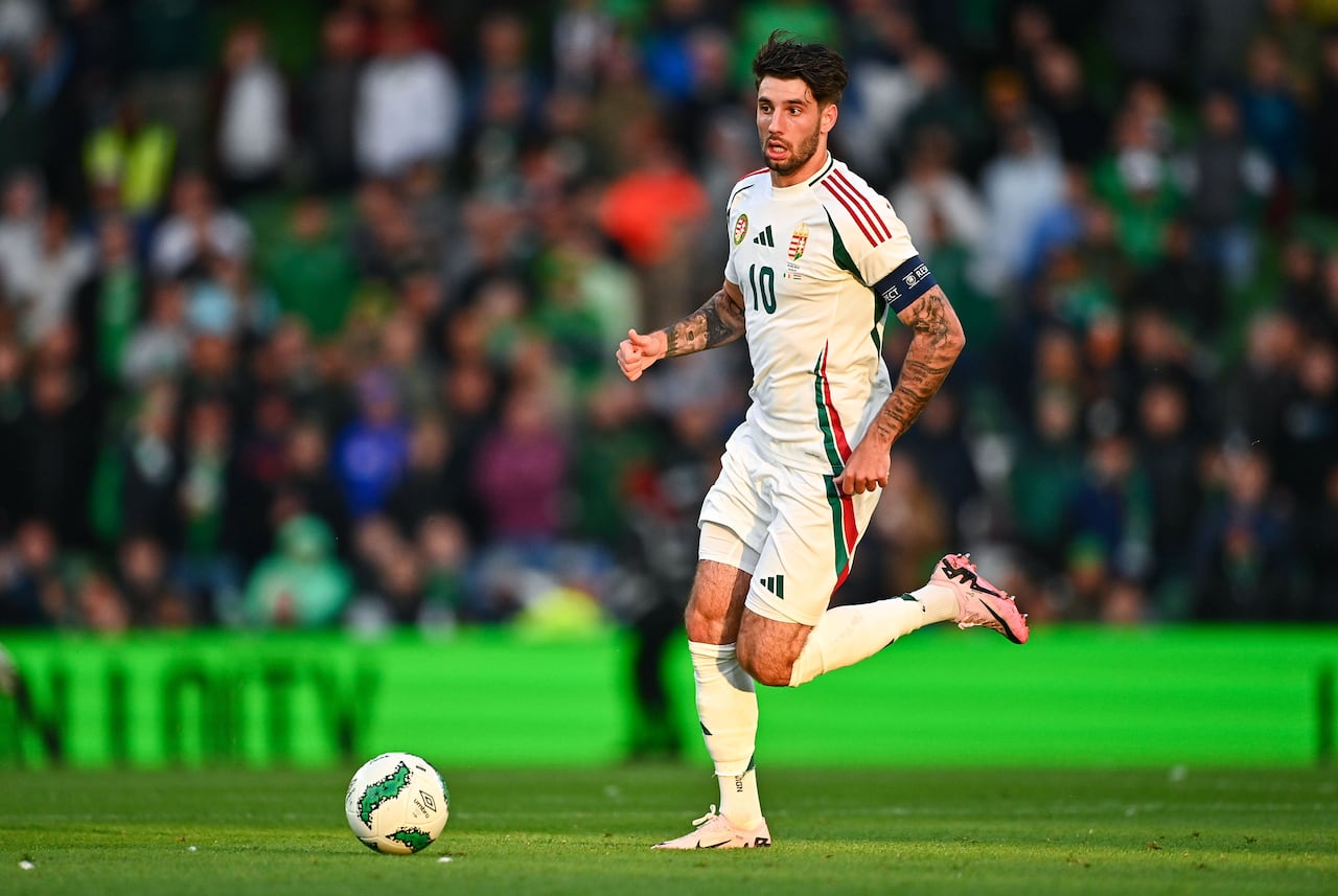 Dominik Szoboszlai en partido Irlanda vs Hungría previo a la Eurocopa 2024