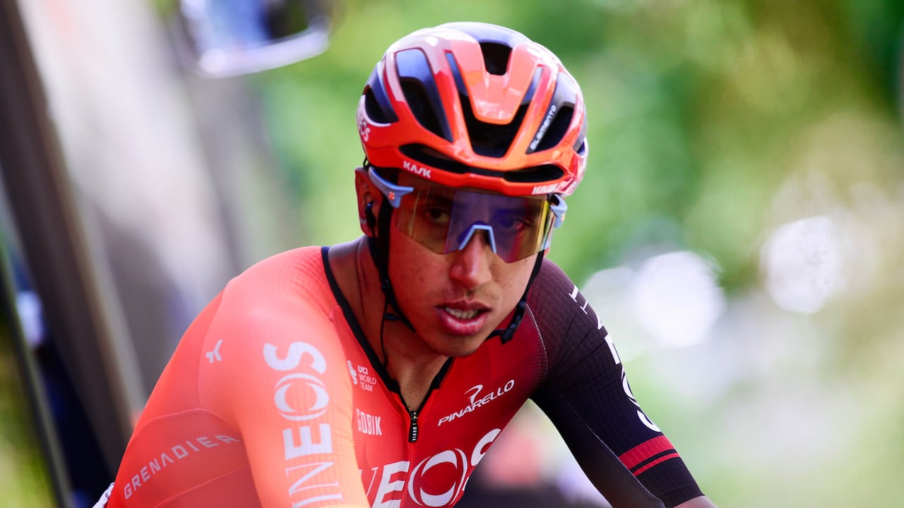 RUSCHLIKON, SWITZERLAND - JUNE 12: Egan Bernal from Colombia of Ineos Grenadiers training with Tacx Indoor bike training before the 4th stage of Tour de Suisse from Ruschlikon to Gotthardpass on June 12, 2024 in Ruschlikon, Switzerland. (Photo by Joan Cros - Corbis/Getty Images)