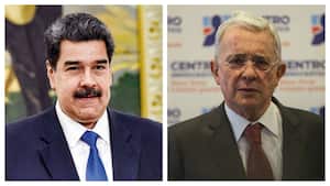 Nicolás Maduro y Álvaro Uribe