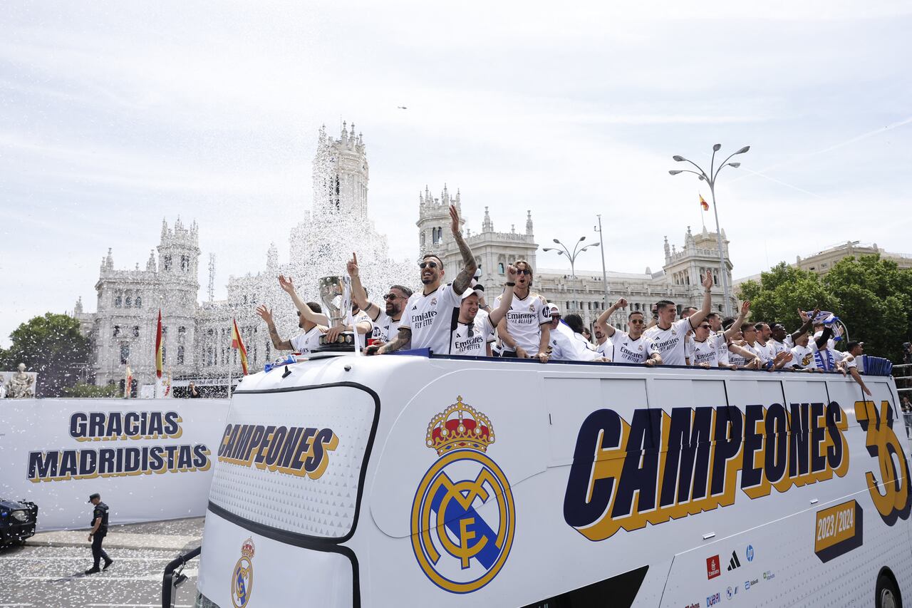 Celebración de Real Madrid por su titulo 36 de Liga.