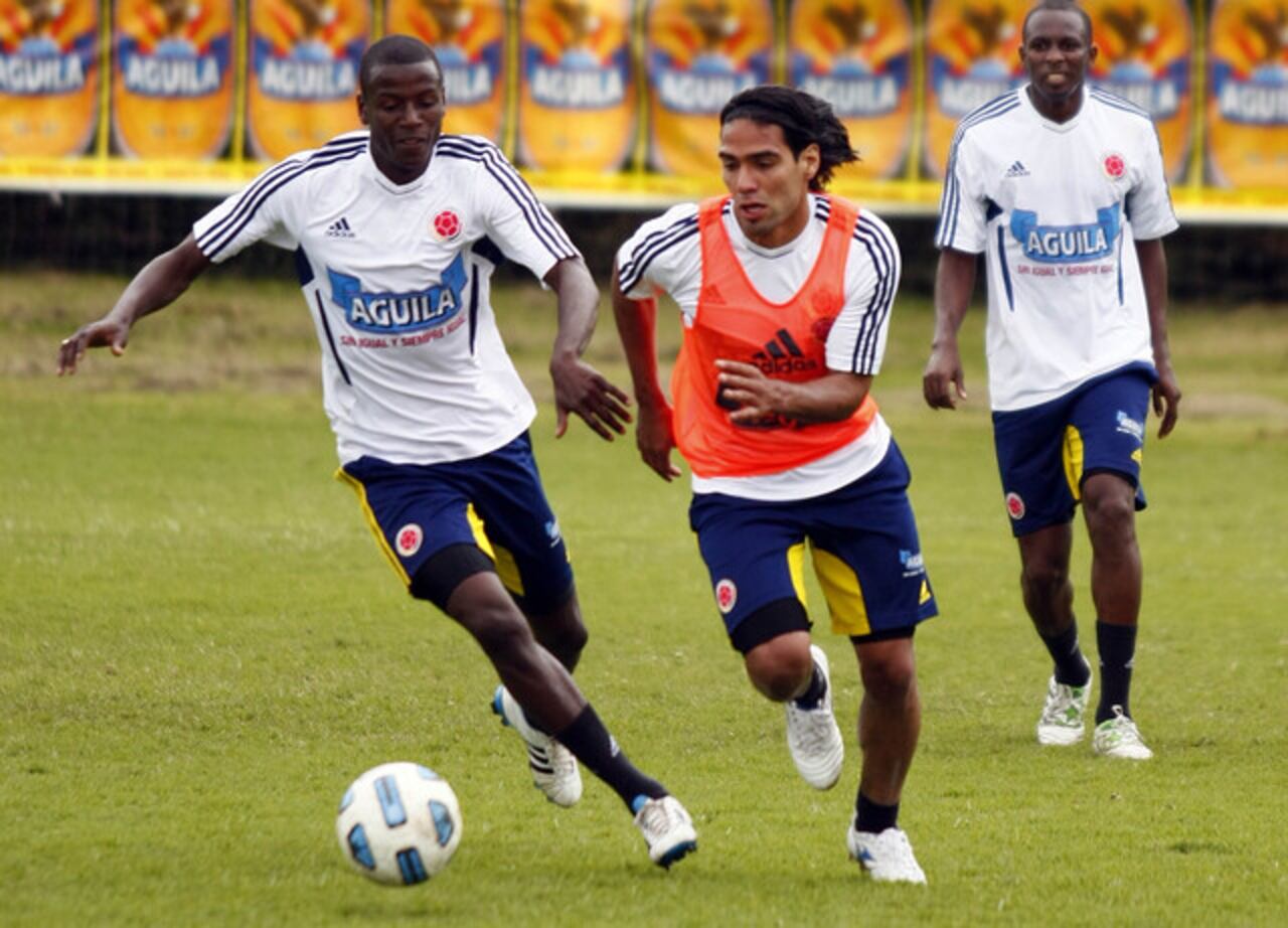 Adrián Ramos y Falcao García, compañeros en la Selección Colombia (imagen del 2011).