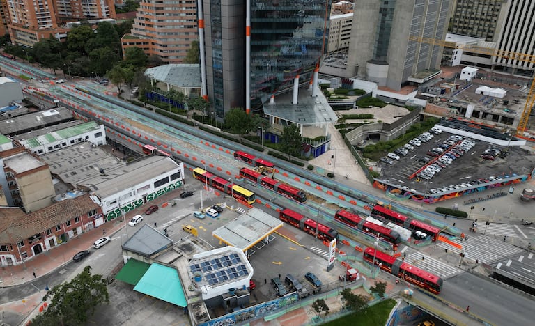 Obras  Metro de Bogotá avenida Caracas