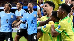 Uruguay y Brasil se enfrentan por un cupo en la semifinales de la Copa América 2024.