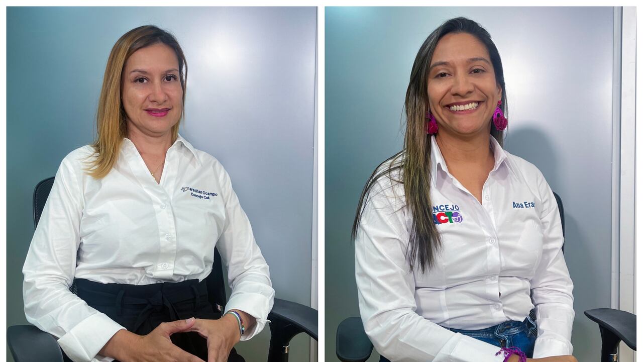 Darchan Ocampo y Ana Erazo son las cabezas de lista de sus respectivos partidos políticos.