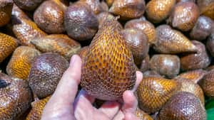 The sweetes tast or salak or salacca or snake fruit
