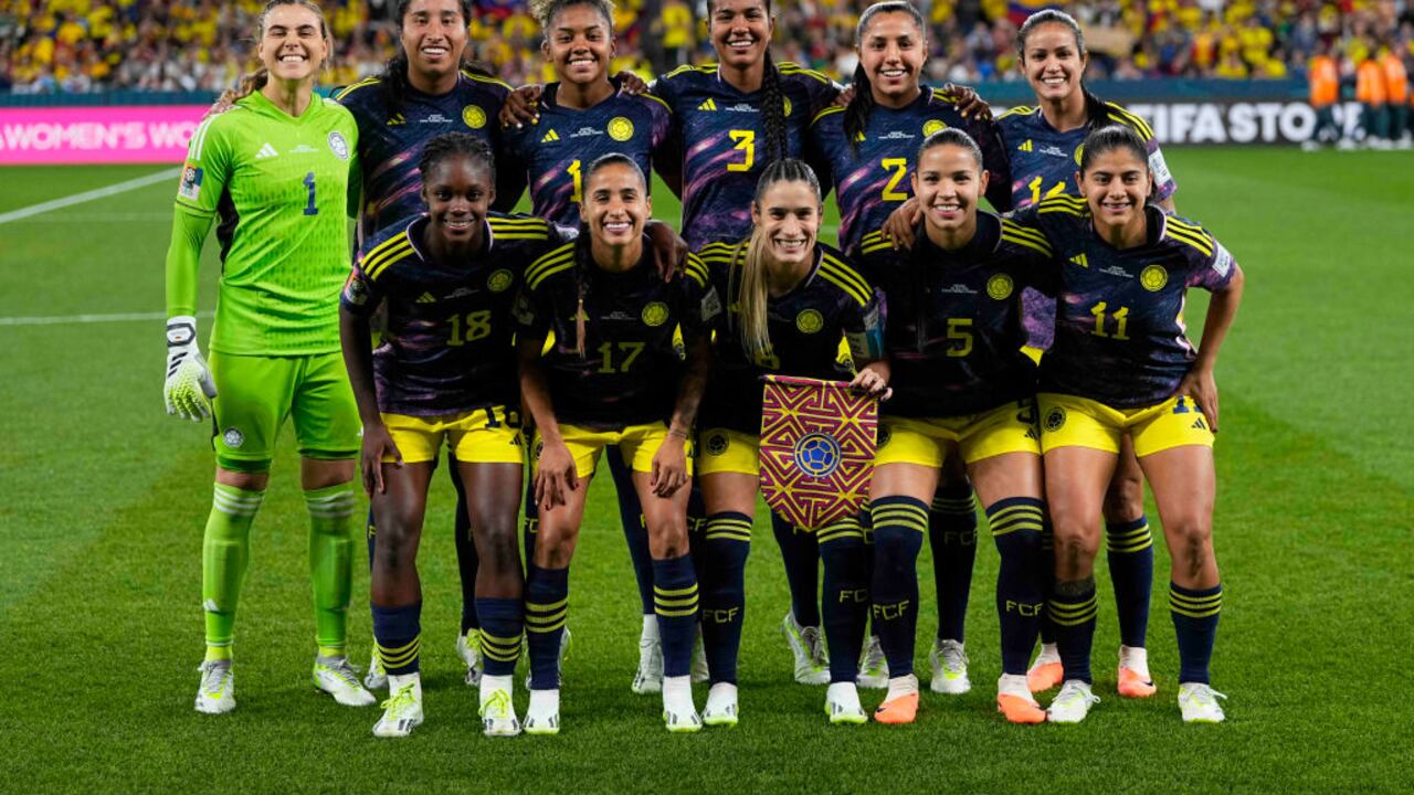 SYDNEY, AUSTRALIA - JULY 30: Colombian team prior to the FIFA Women's World Cup Australia & New Zealand 2023 Group H match between Germany and Colombia at Sydney Football Stadium on July 30, 2023 in Sydney, Australia. (Photo by Ulrik Pedersen/DeFodi Images via Getty Images)