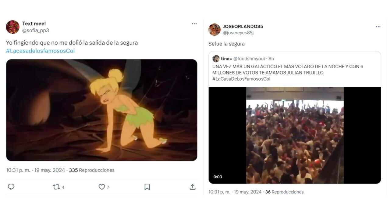 Con lluvia de memes, así reaccionaron en redes tras la eliminación de La Segura en 'La casa de los famosos Colombia'
