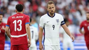 Imagen del partido entre Inglaterra y Dinamarca este jueves 20 de junio.