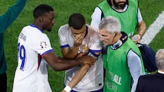 Kylian Mbappé salió con la nariz fracturada del debut con Francia en la Euro 2024