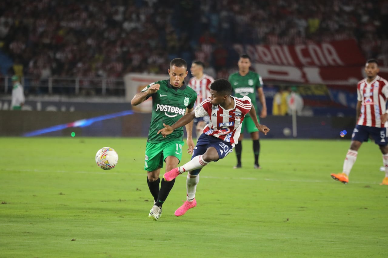 Imagen del partido entre Junior de Barranquilla y Atlético Nacional por la Liga del 2023.