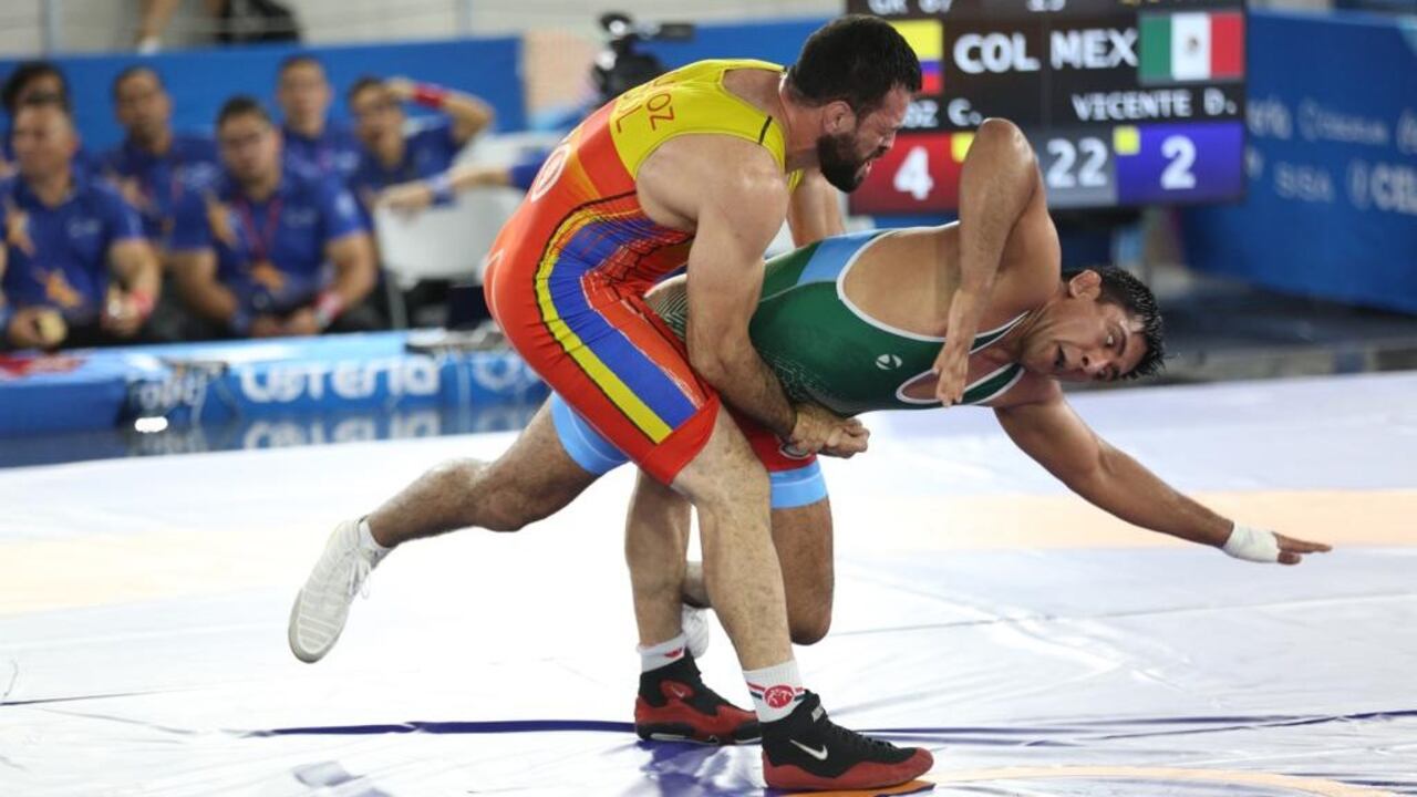 El luchador colombiano Carlos Muñoz se quedó con la medalla de plata en la categoría de los 87 kgs de la lucha grecorromana de los Juegos Centroamericanos y del Caribe 2023.