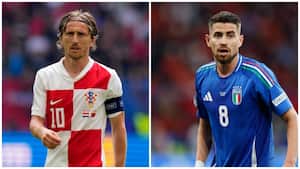 Modric (izq.) referente de Croacia; y Jorginho (der.) referente de Italia. Interesante duelo en el medio campo.