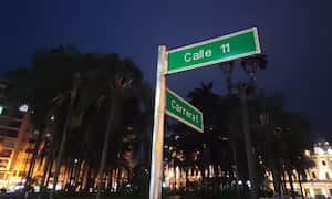 Cali: Plaza Caicedo sin alumbrado público. Foto José L. Guzmán, EL País. sept 19-23