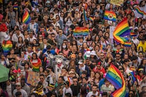 El Desfile Pride de Bogotá reunió a más de 25 mil personas en 2023.