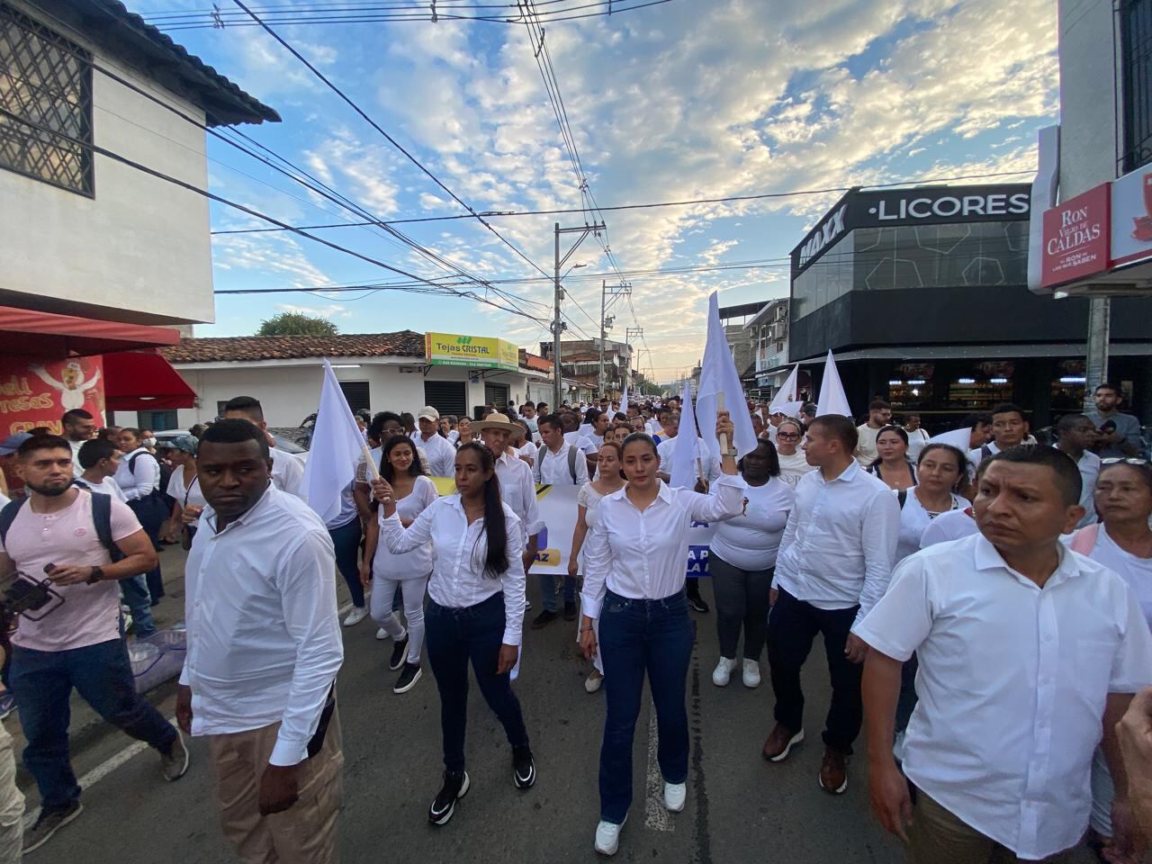 Marcha contra la violencia en Jamundí Valle.