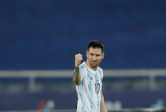 Lionel Messi con la Selección Argentina.