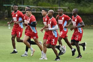 Futbol: Entrenamiento del  Club América de Cali en su preparación para las competencias del segundo semestre del futbol colombiano.