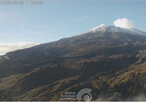 Hace dos meses el volcán Nevado del Ruiz está en nivel de actividad naranja