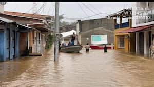 Más de cinco mil damnificados en Juradó, Chocó por causa de las fuertes lluvias registradas en las últimas horas.

Foto tomada de las redes sociales