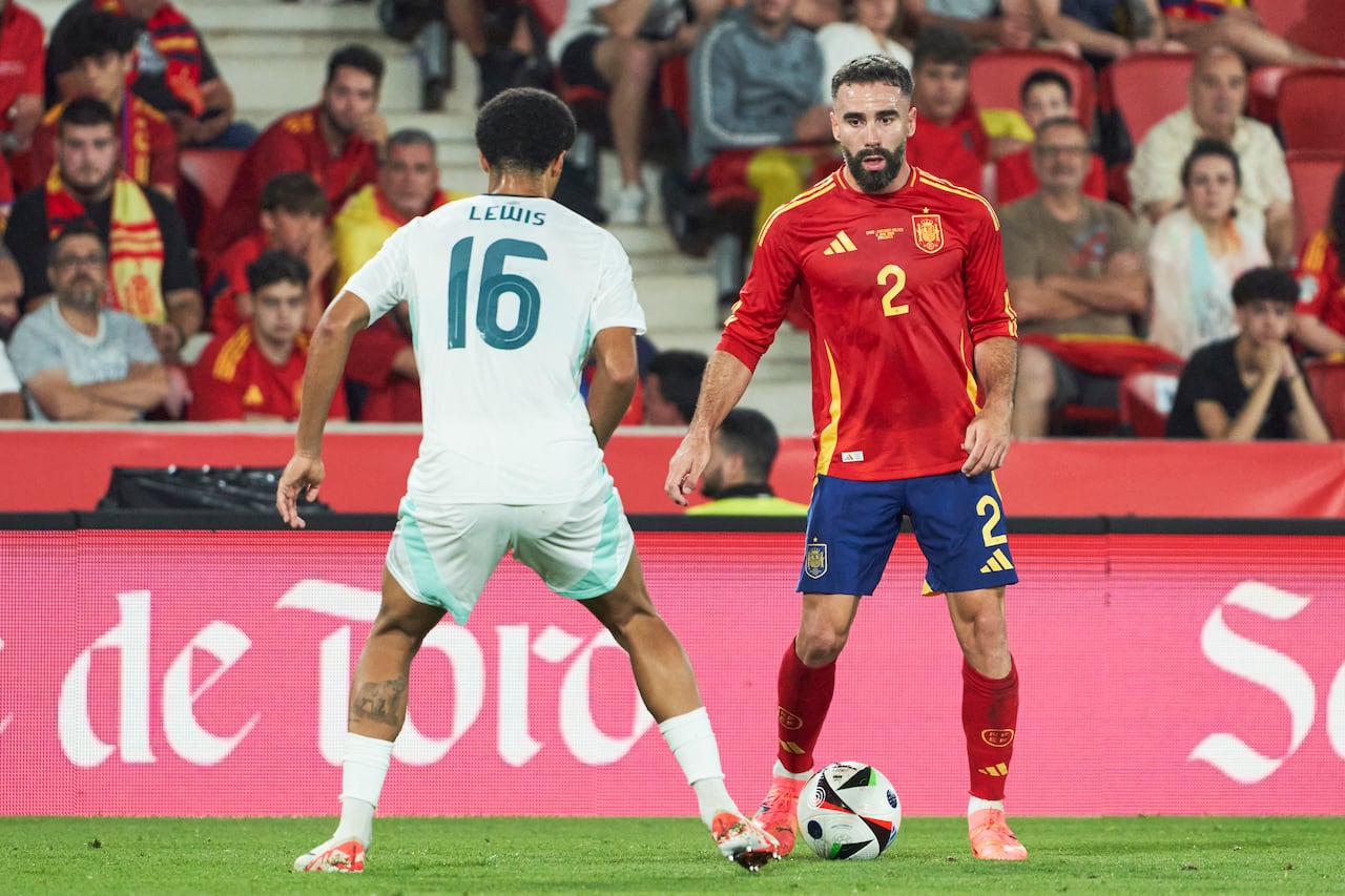 Dani Carvajal en partido España vs Irlanda del Norte, previo a la Eurocopa 2024