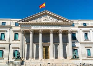 La Cámara Baja de la legislatura española en Madrid, España.